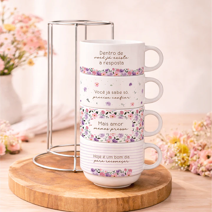 Artes para Torre de Xícaras Frases Motivacional Arquivo Editável  4