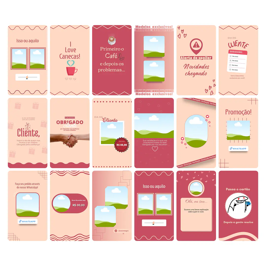 Pack Canva Sublimação Loja de Personalizados Templates Editável 120 Artes Storie 1