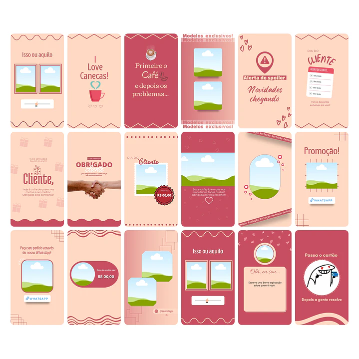Pack Canva Sublimação Loja de Personalizados Templates Editável 120 Artes Storie 1
