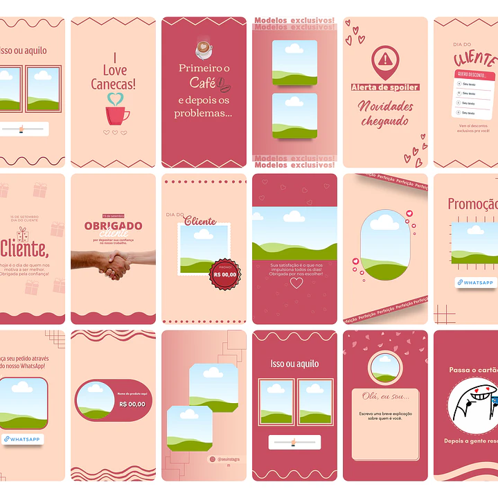 Pack Canva Sublimação Loja de Personalizados Templates Editável 120 Artes Storie 1