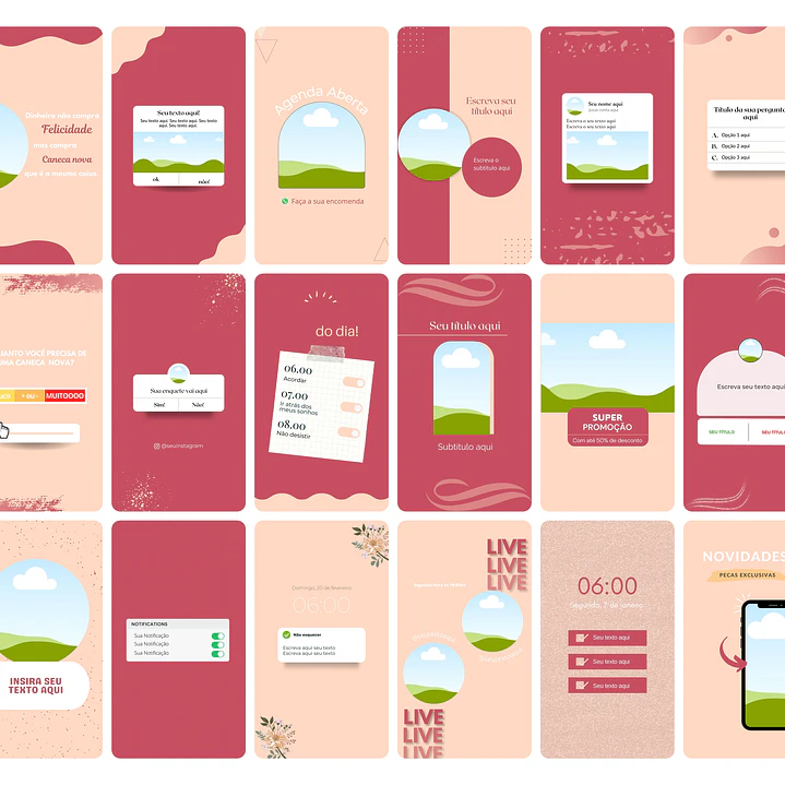 Pack Canva Sublimação Loja de Personalizados Templates Editável 120 Artes Storie 4