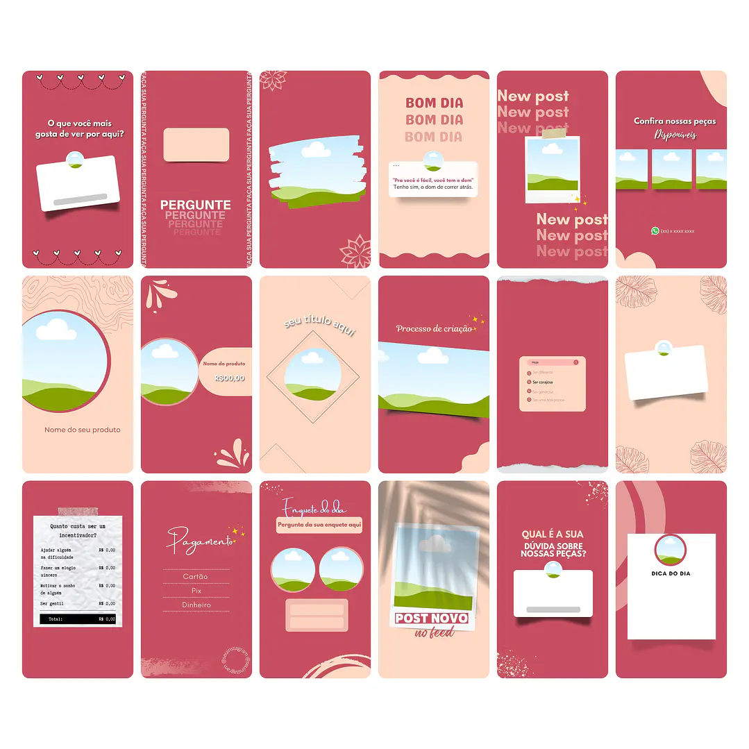 Pack Canva Sublimação Loja de Personalizados Templates Editável 120 Artes Storie 6