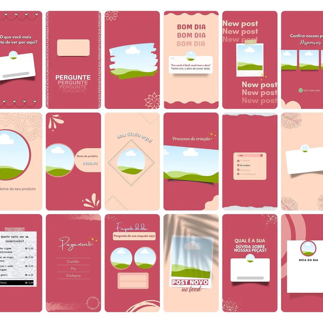 Pack Canva Sublimação Loja de Personalizados Templates Editável 120 Artes Storie 6