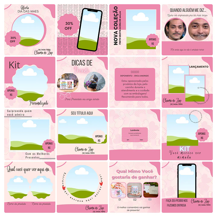 Pack Canva Personalizados Sublimação Templates Editável 100 Artes + Bônus 1