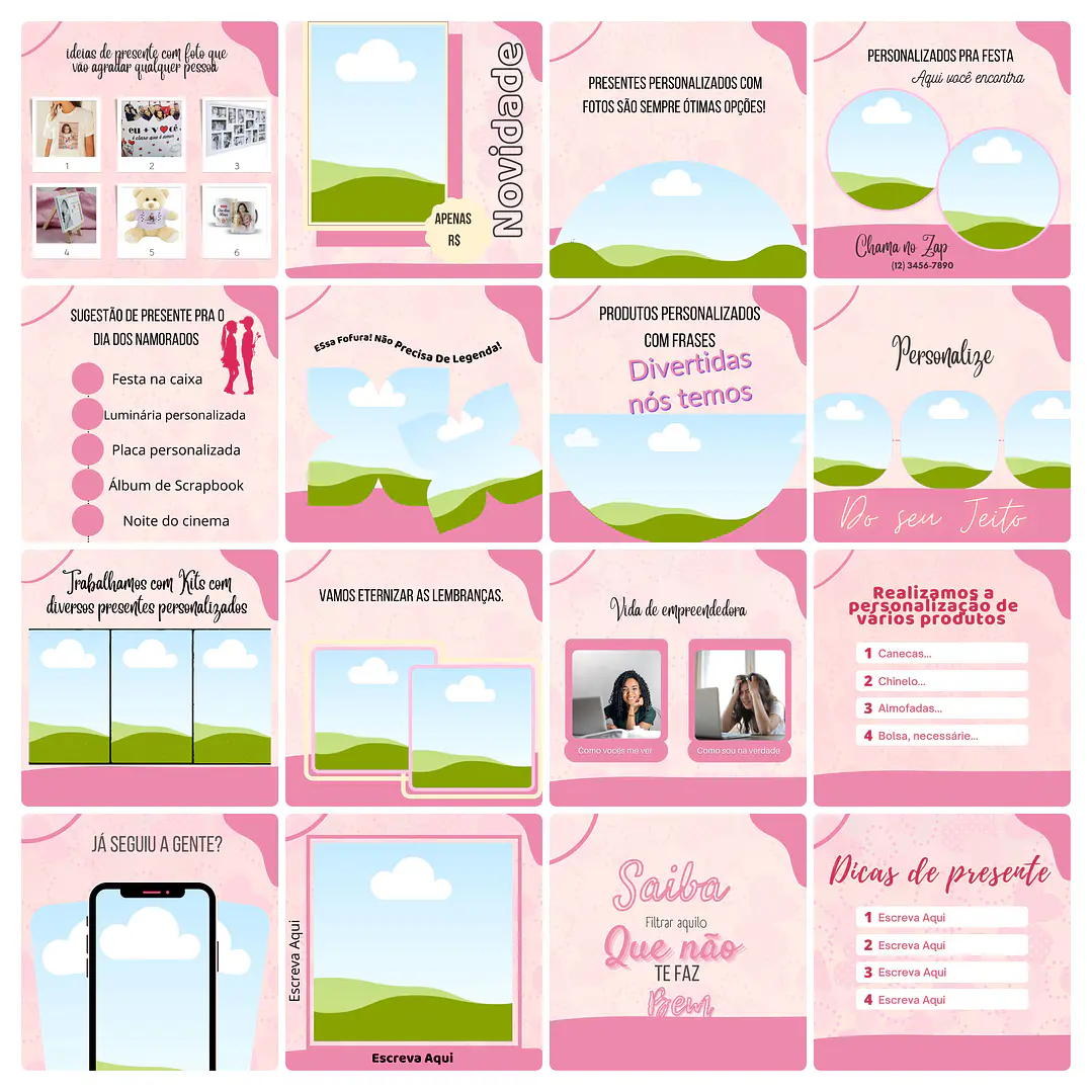 Pack Canva Personalizados Sublimação Templates Editável 100 Artes + Bônus 2