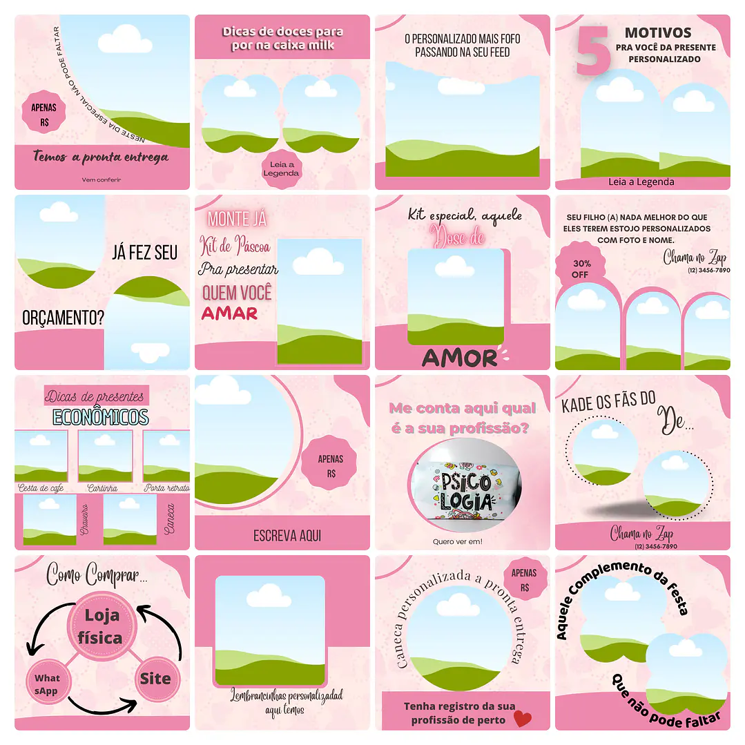 Pack Canva Personalizados Sublimação Templates Editável 100 Artes + Bônus 5