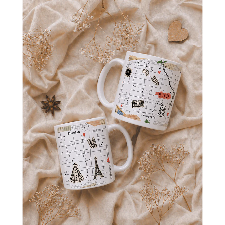 Artes para Caneca Professora Colagens, leitura, fé, vintage, Nossa senhora aparecida em Png 1