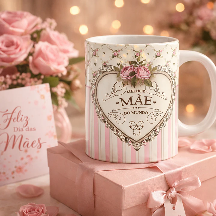 Artes para Caneca Dia das Mães com e sem foto em Png  2