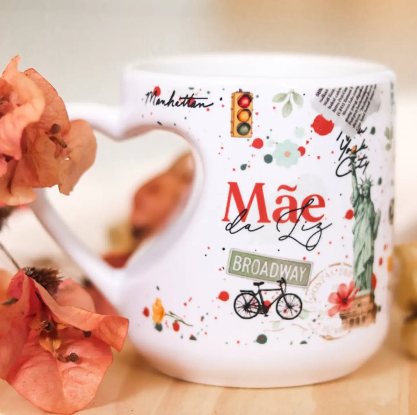 Artes para Caneca Mãe que ama Viajar em Png  1