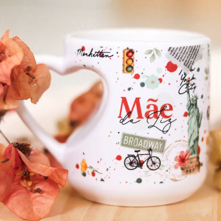 Artes para Caneca Mãe que ama Viajar em Png  1