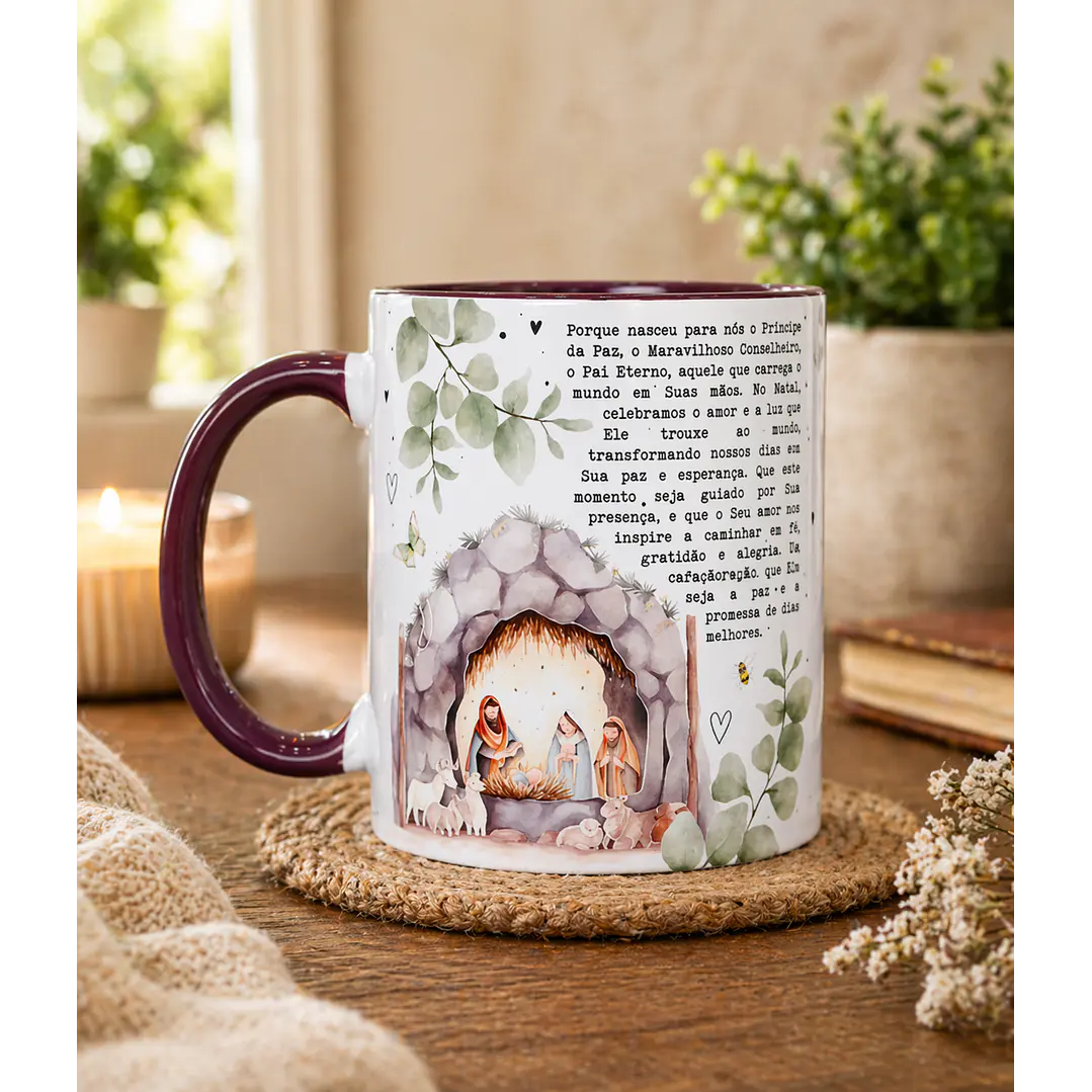 Artes para Caneca Nasceu para nós um menino. O príncipe da Paz! em Png 1