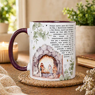 Artes para Caneca Nasceu para nós um menino. O príncipe da Paz! em Png
