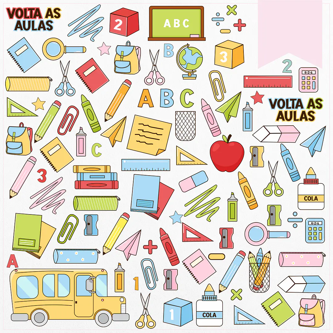 Kit Digital Volta as Aulas sem fundo Png 3