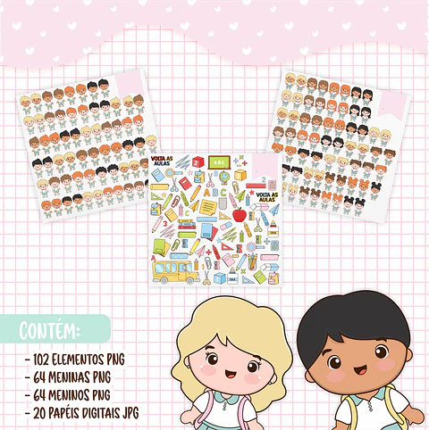 Kit Digital Volta as Aulas sem fundo Png