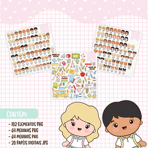 Kit Digital Volta as Aulas sem fundo Png