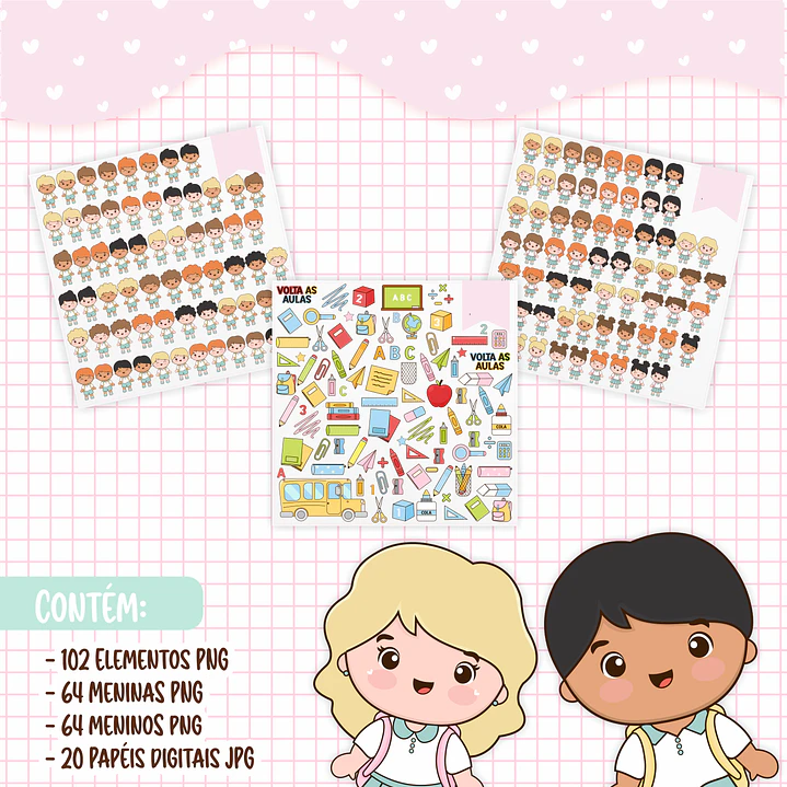 Kit Digital Volta as Aulas sem fundo Png 1