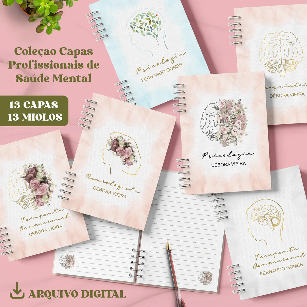 13 Artes para capas Profissões Saúde Mental em Jpg 1