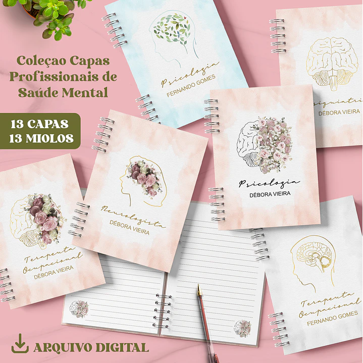 13 Artes para capas Profissões Saúde Mental em Jpg 1
