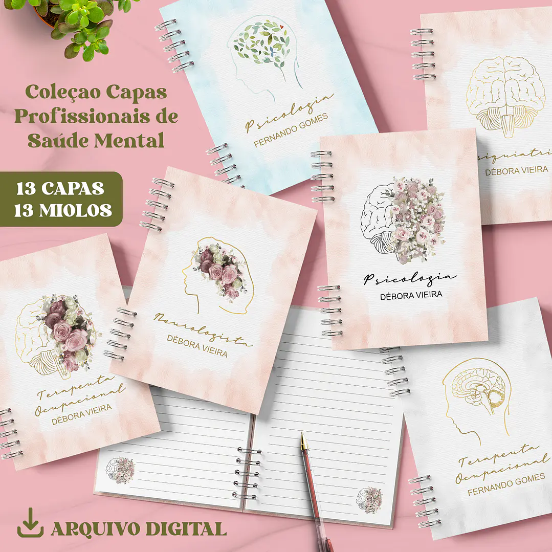 13 Artes para capas Profissões Saúde Mental em Jpg 1