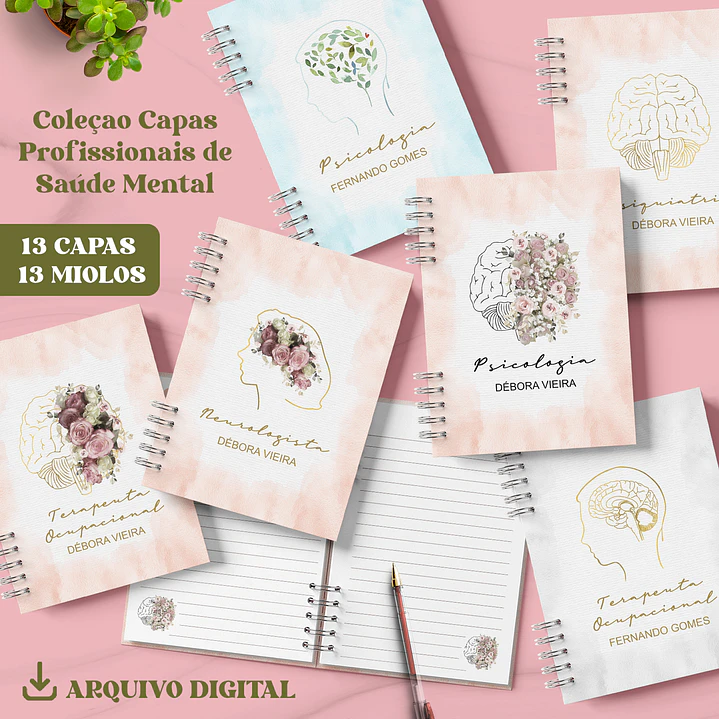 13 Artes para capas Profissões Saúde Mental em Jpg 1