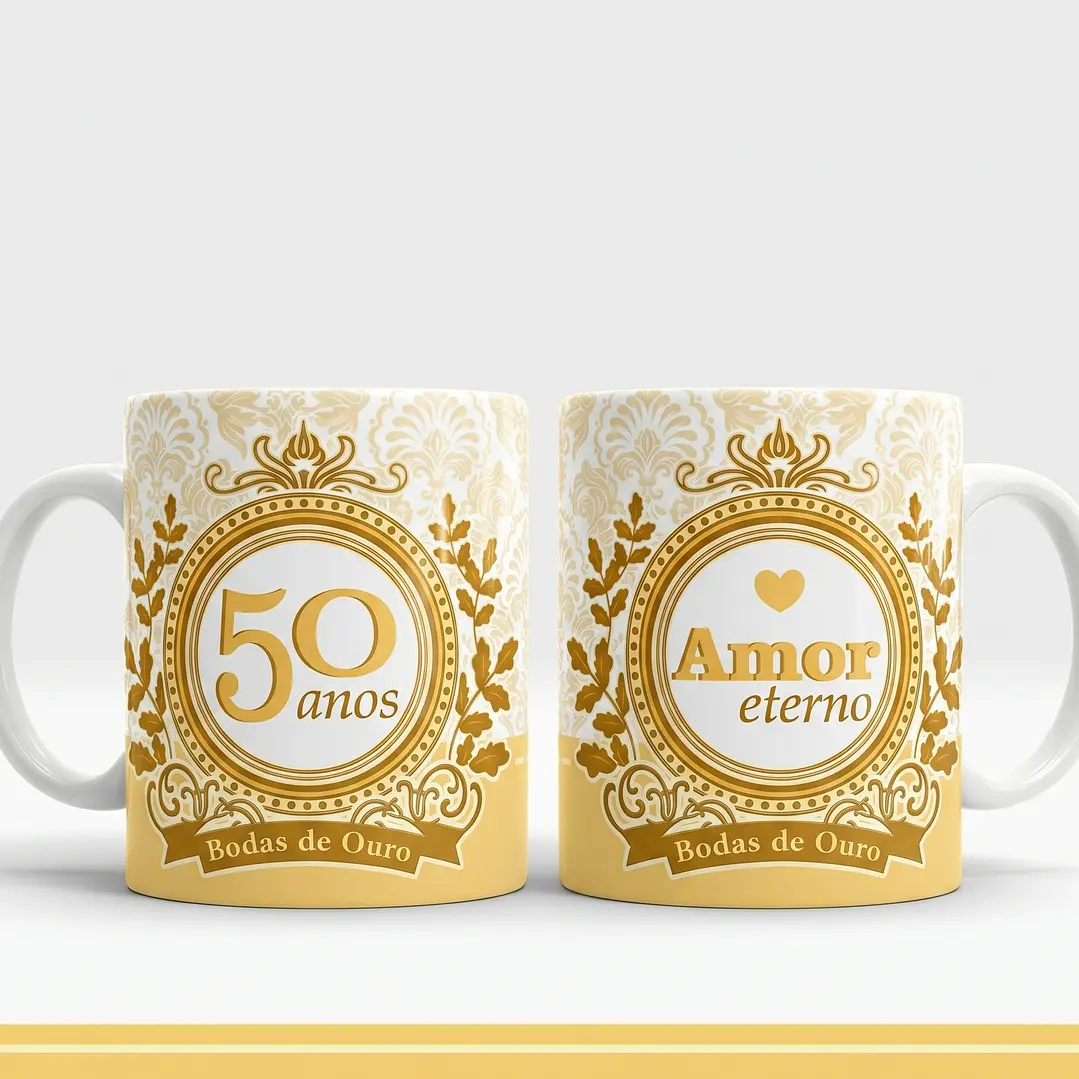 Artes para Bodas de Ouro 50 anos de Casados em Png 1
