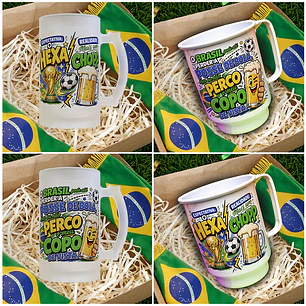 16 Artes para Caneca Copa Brasil 2026 RUMO AO HEXA Arquivo em Jpg