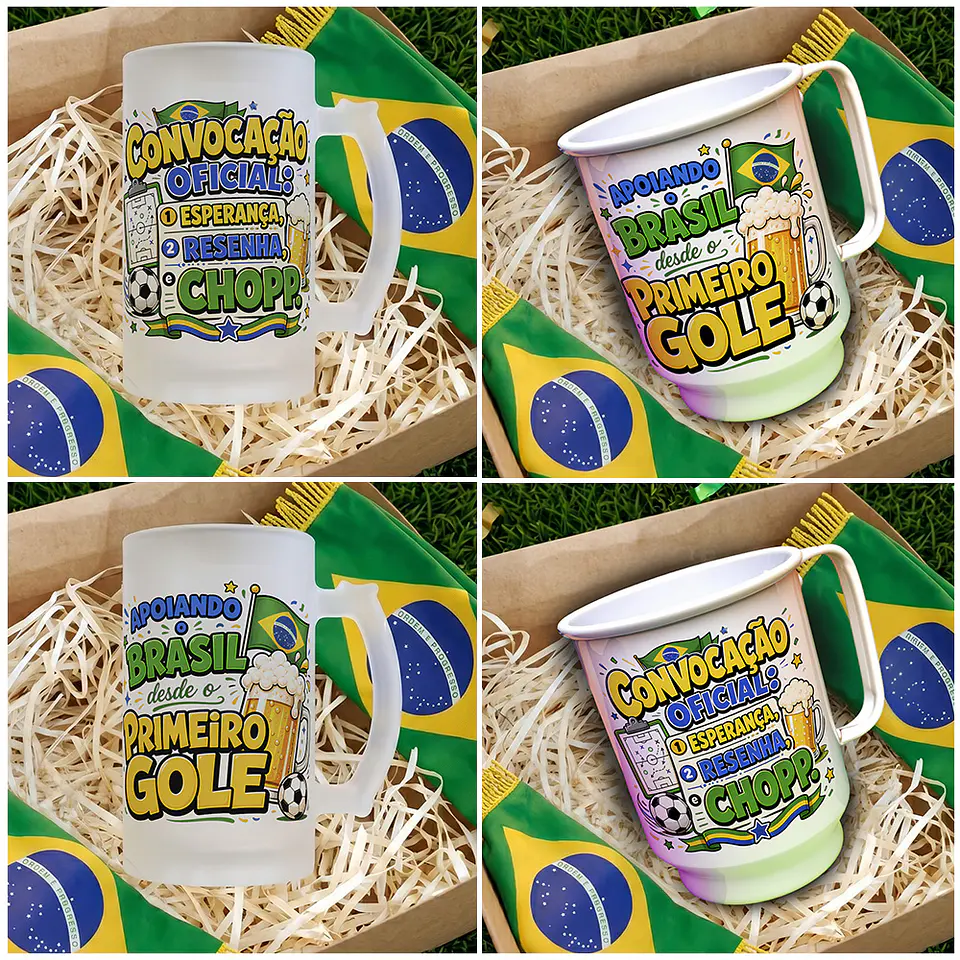 16 Artes para Caneca Copa Brasil 2026 RUMO AO HEXA Arquivo em Jpg 4