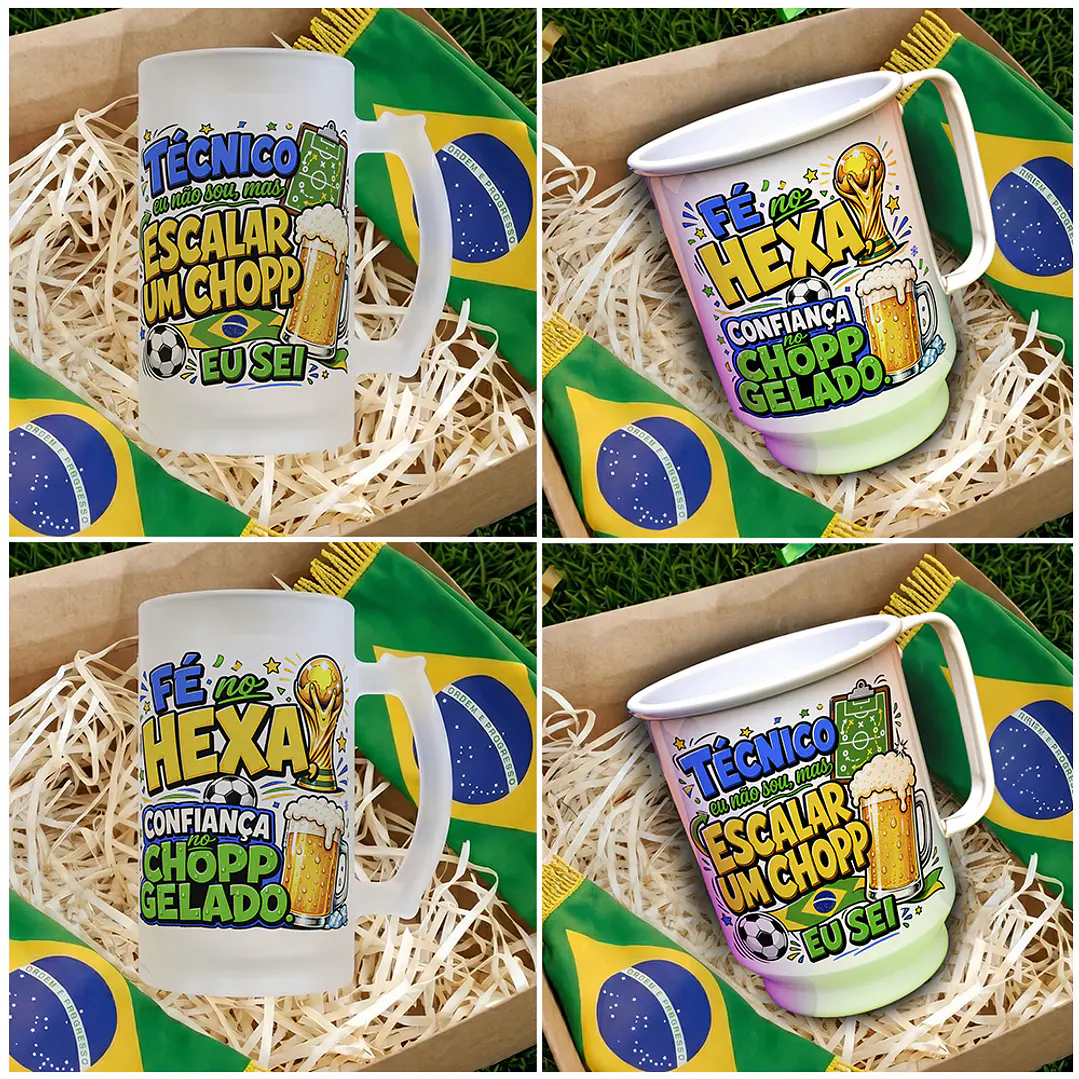 16 Artes para Caneca Copa Brasil 2026 RUMO AO HEXA Arquivo em Jpg 6