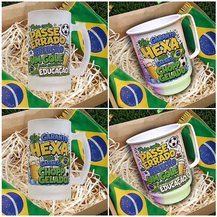 16 Artes para Caneca Copa Brasil 2026 RUMO AO HEXA Arquivo em Jpg 7