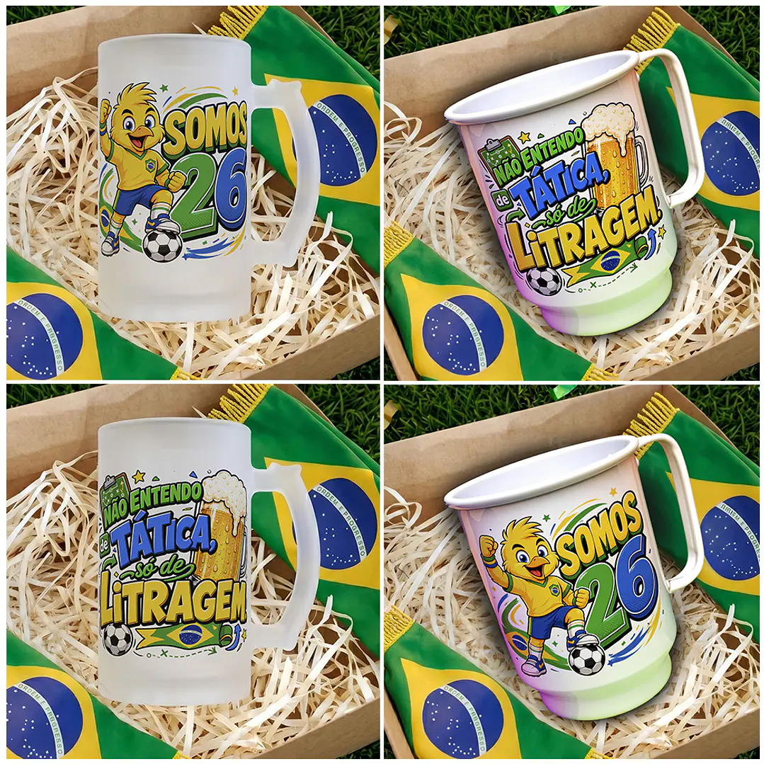 16 Artes para Caneca Copa Brasil 2026 RUMO AO HEXA Arquivo em Jpg 8