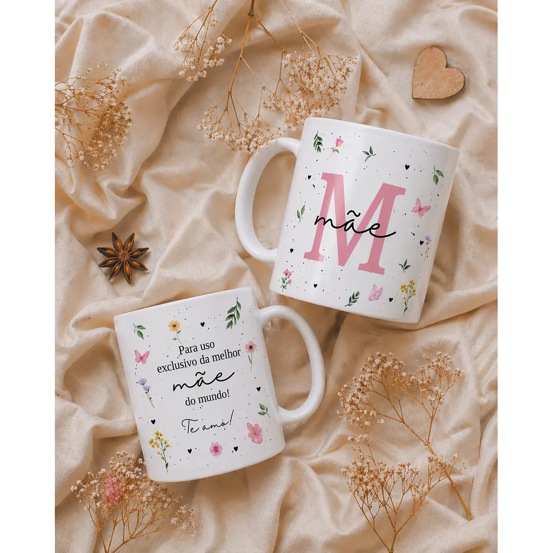 20 Artes para Caneca, Caixa e Azulejo Dia das Mães Arquivos Editáveis 1
