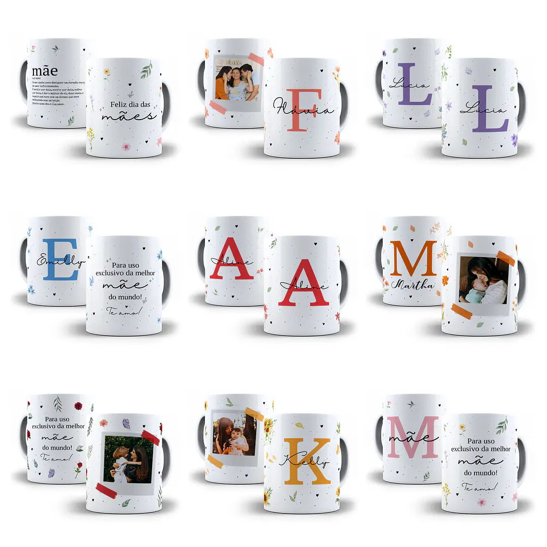 20 Artes para Caneca, Caixa e Azulejo Dia das Mães Arquivos Editáveis 5