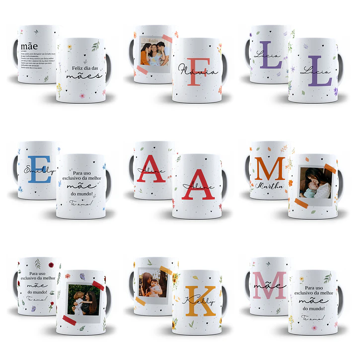 20 Artes para Caneca, Caixa e Azulejo Dia das Mães Arquivos Editáveis 5