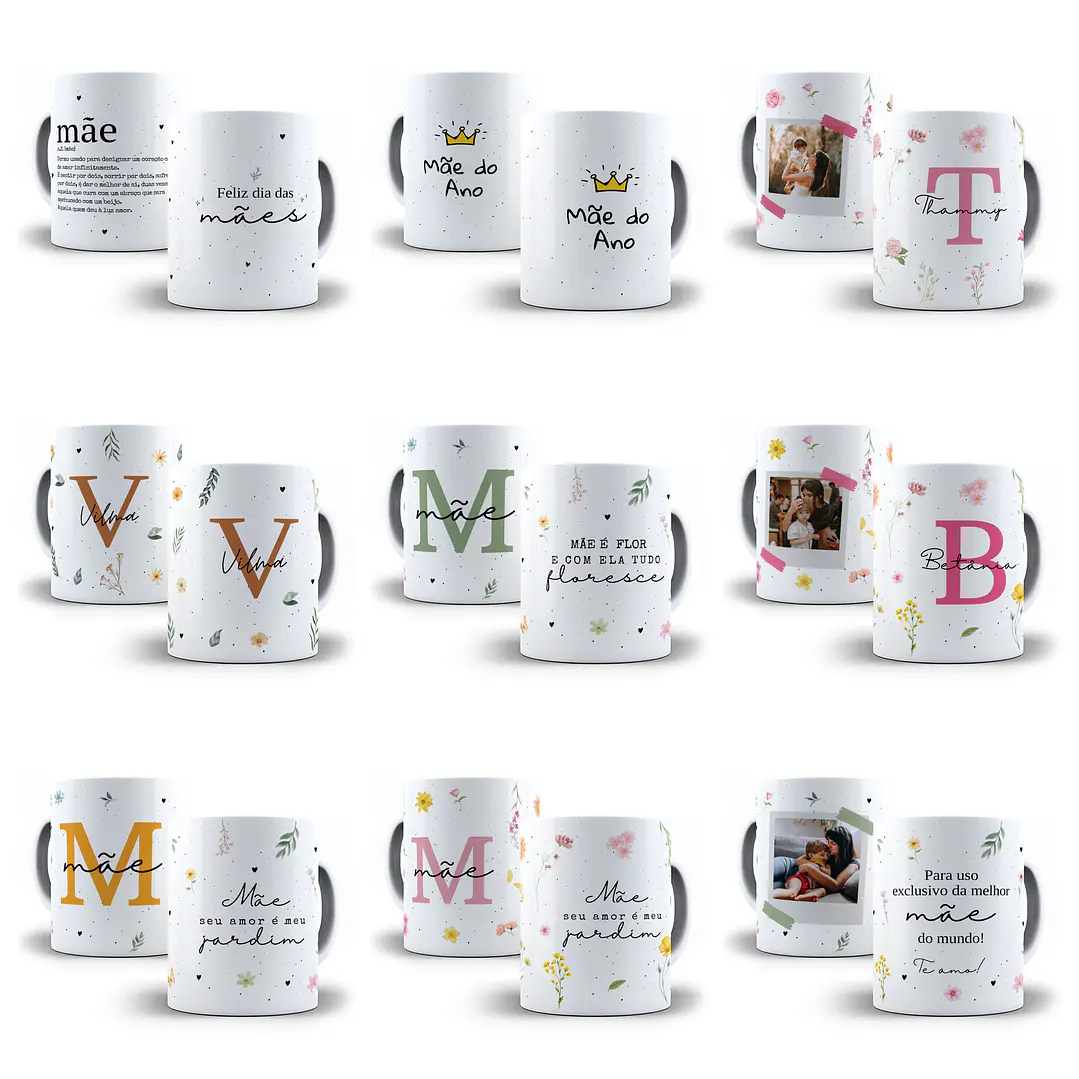 20 Artes para Caneca, Caixa e Azulejo Dia das Mães Arquivos Editáveis 6