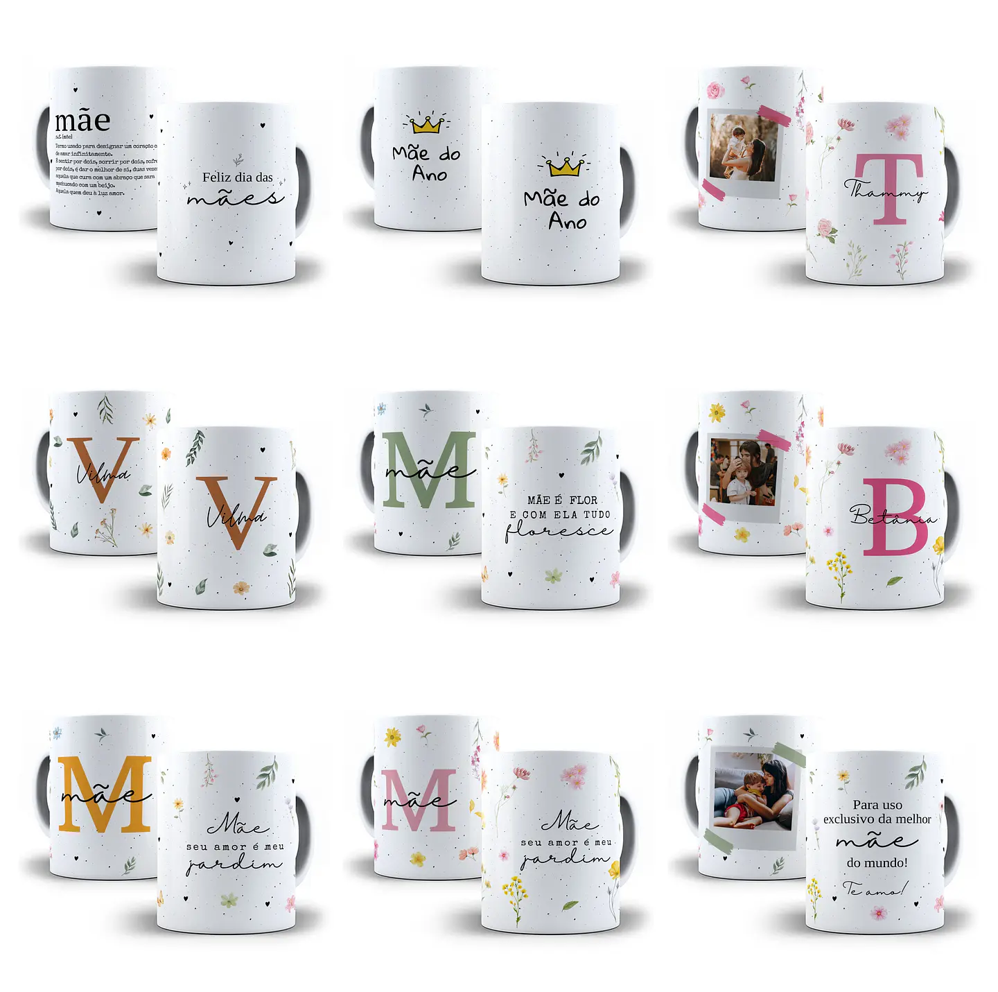 20 Artes para Caneca, Caixa e Azulejo Dia das Mães Arquivos Editáveis 6