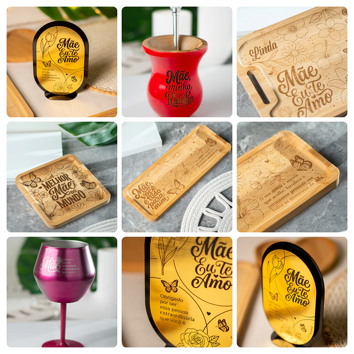 Artes para Sublimação a Laser Dia das Mães Arquivo em png 2