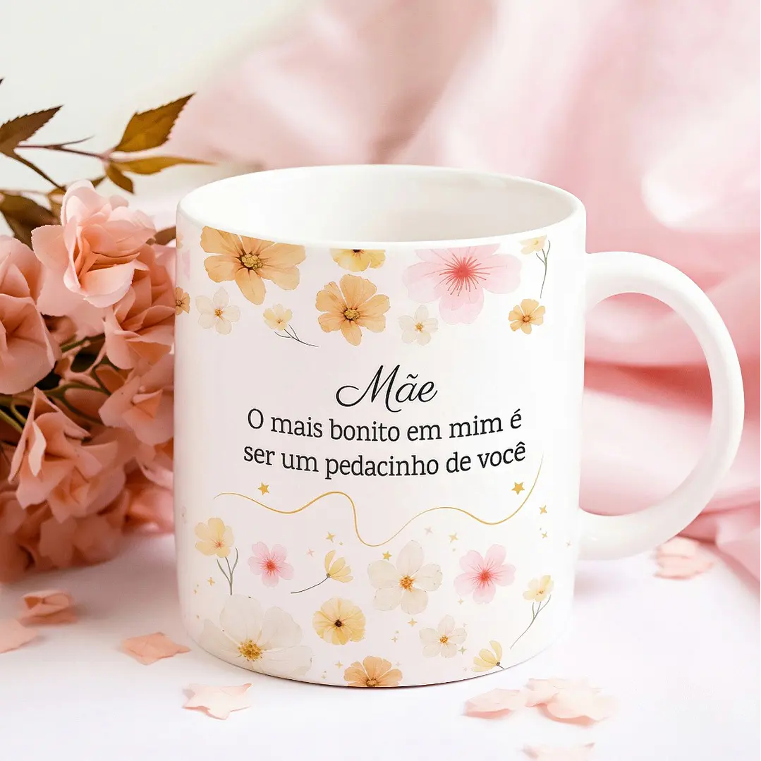 Artes para Caneca Mãe, o mais bonito em mim é ser um pedacinho de você em Png 1