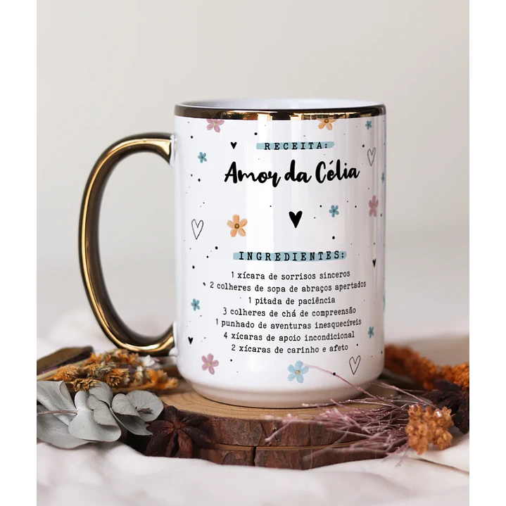 Artes para Caneca Receita do Amor em Png 1