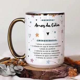 Artes para Caneca Receita do Amor em Png