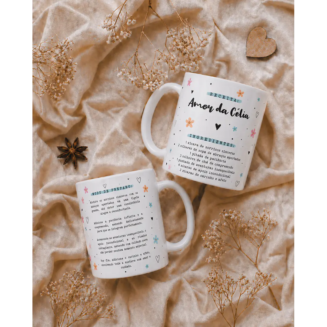 Artes para Caneca Receita do Amor em Png 3