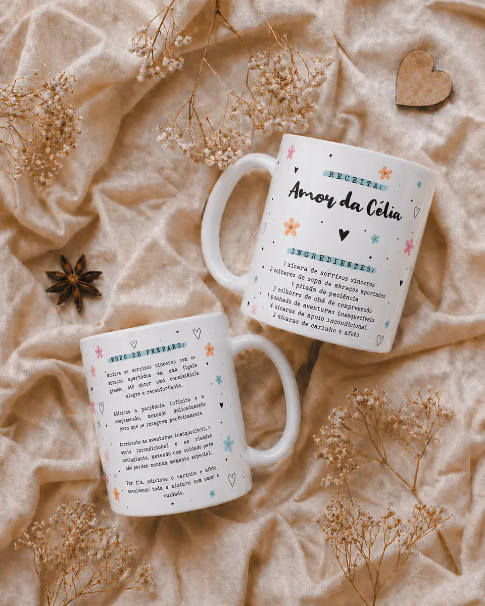 Artes para Caneca Receita do Amor em Png 3