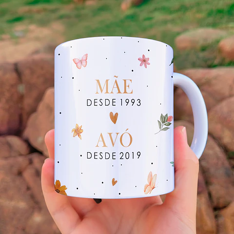 Artes para Caneca Vovó Mãe Desde e Avó Desde em Png 