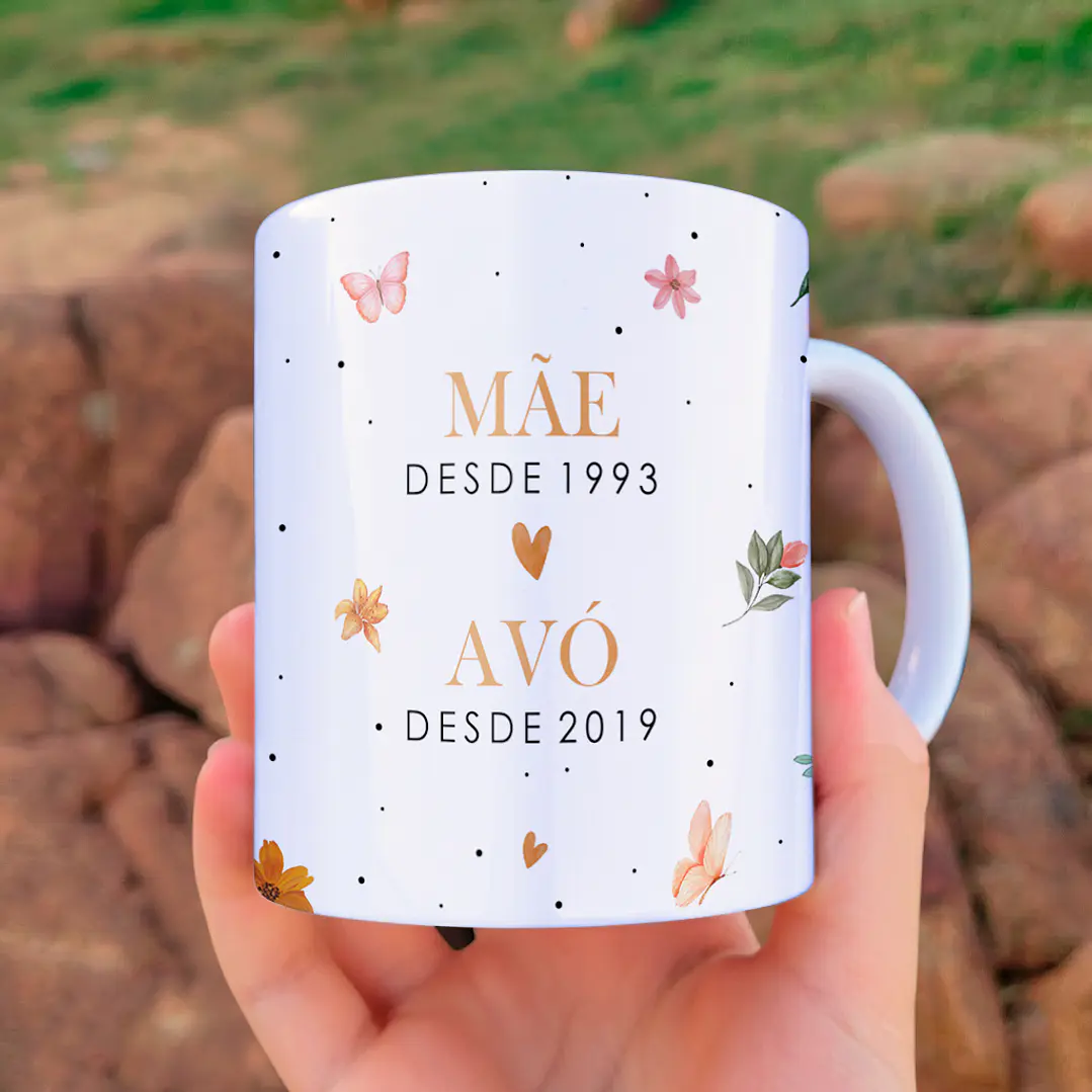 Artes para Caneca Vovó Mãe Desde e Avó Desde em Png  1