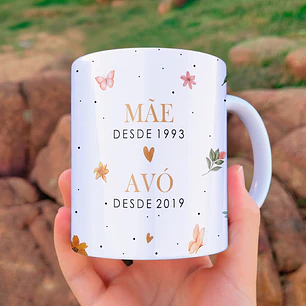 Artes para Caneca Vovó Mãe Desde e Avó Desde em Png 