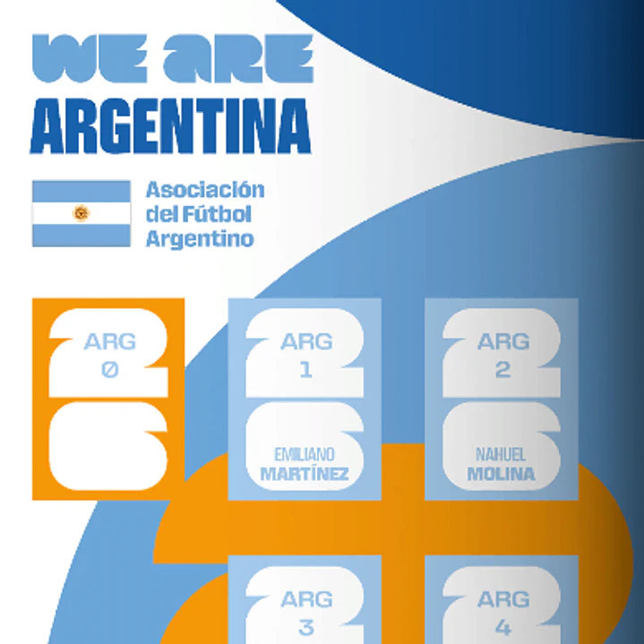 Figurinhas Argentina Copa 2026 para Imprimir (PDF) | Seleção Completa 3
