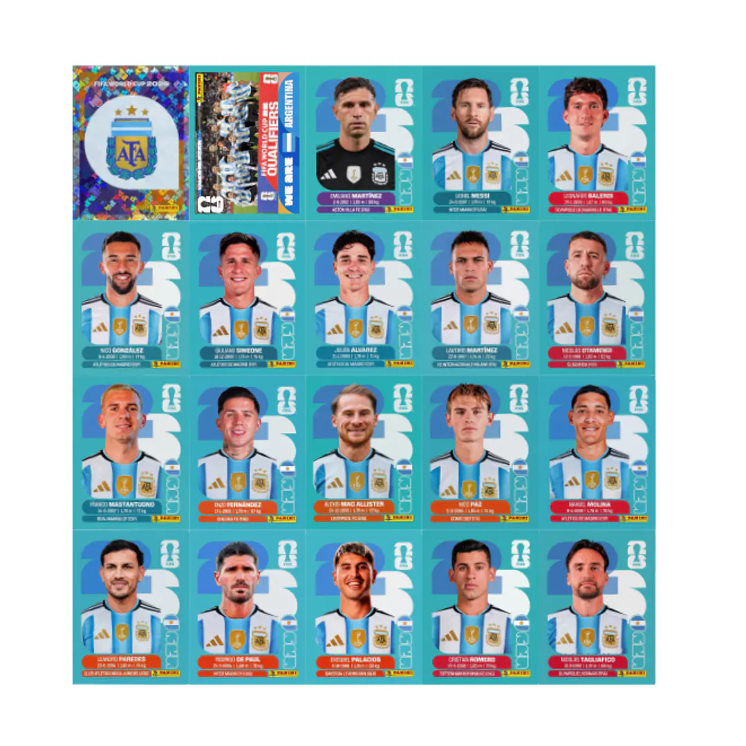 Figurinhas Argentina Copa 2026 para Imprimir (PDF) | Seleção Completa 1