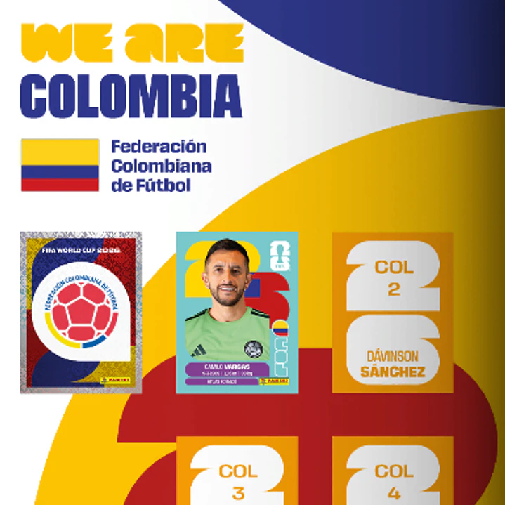 Figurinhas Colômbia Copa 2026 para Imprimir (PDF) | Seleção Completa 3