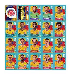 Figurinhas Colômbia Copa 2026 para Imprimir (PDF) | Seleção Completa