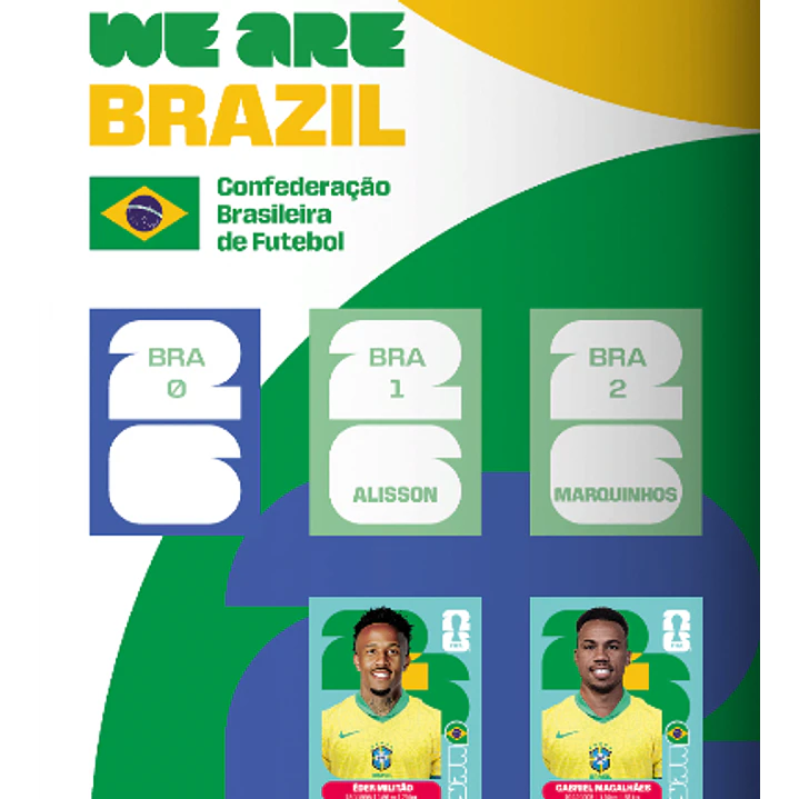 Figurinhas Brasil Copa 2026 para Imprimir (PDF) | Seleção Completa 3