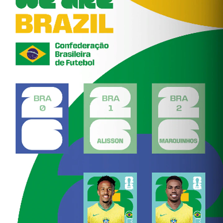 Figurinhas Brasil Copa 2026 para Imprimir (PDF) | Seleção Completa 3